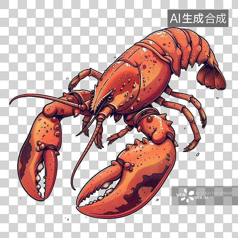 【AI数字艺术】小龙虾图片素材