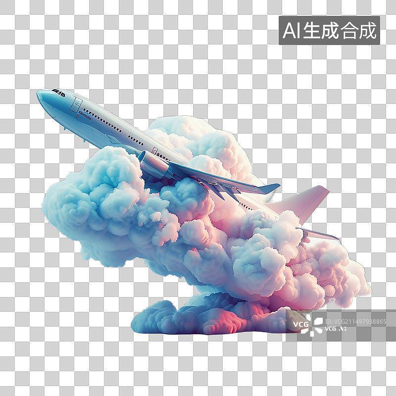 【AI数字艺术】卡通的  元素 飞机图片素材