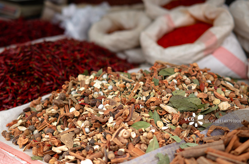 各种各样的大料配比混合图片素材
