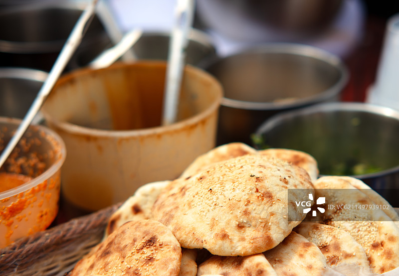 烙好的食物烧饼图片素材