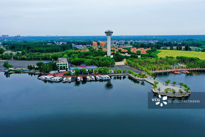 华北明珠白洋淀河北省雄安雄县温泉城图片素材