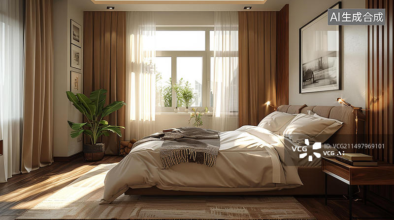 【AI数字艺术】卧室图片素材