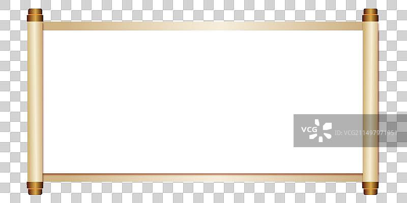 中国风卷轴画卷元素图片素材