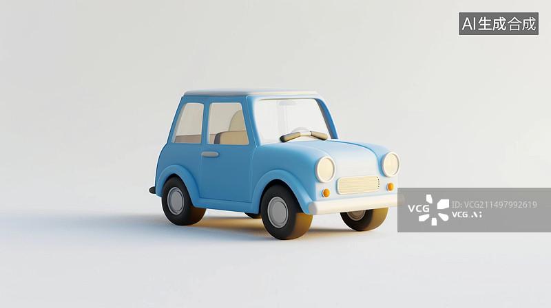 【AI数字艺术】蓝色老爷车图片素材