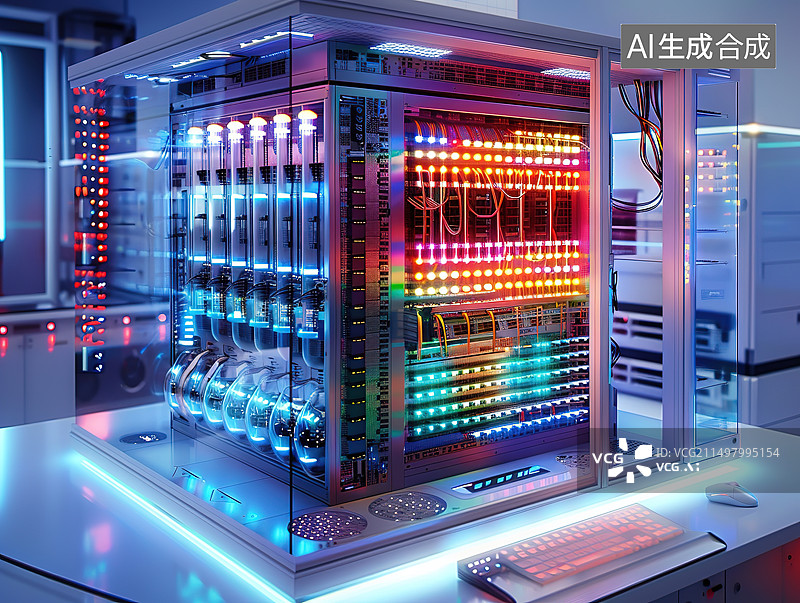 【AI数字艺术】电影院播放厅内部夜景图片素材