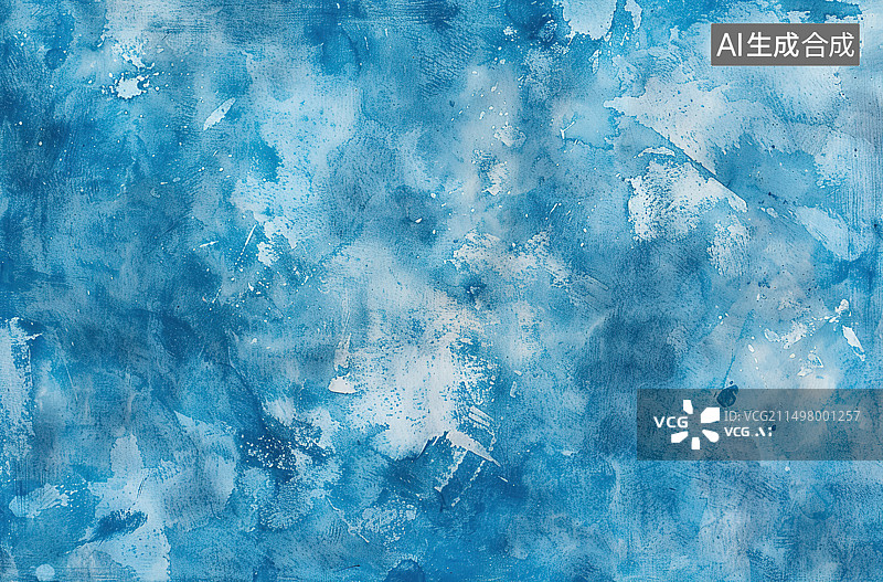【AI数字艺术】蓝色风化墙全帧拍摄图片素材