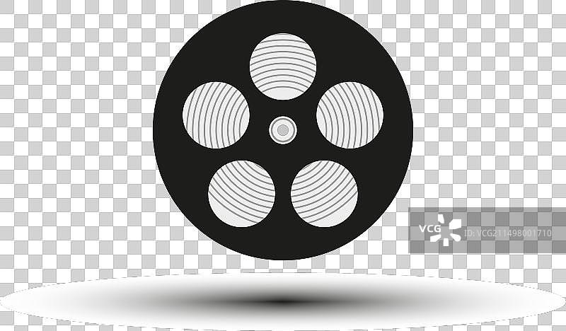 电影胶片盘图标EPS 10图片素材