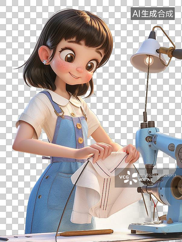 【AI数字艺术】裁缝图片素材