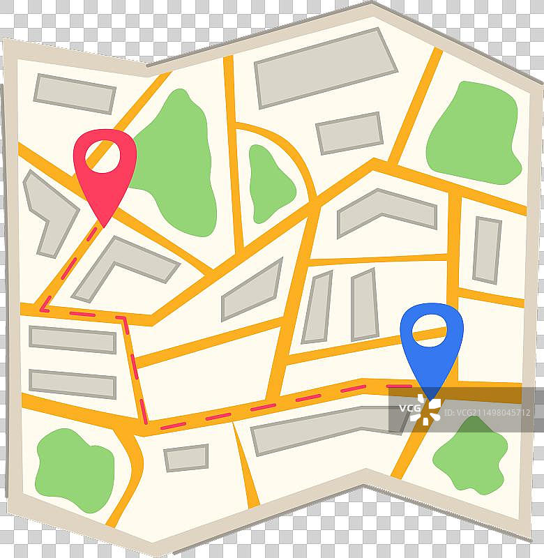 卡通地形图图片素材