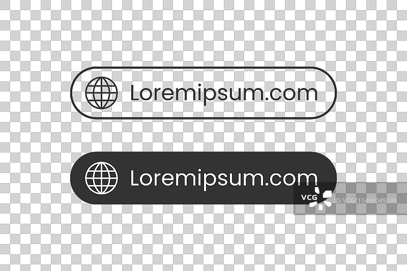 链接按钮或网站名称及URL地址图片素材