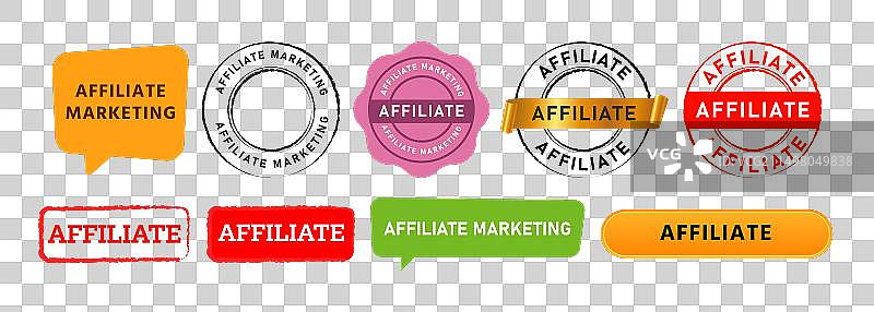 联盟矩形圆形印章和语音气泡图片素材