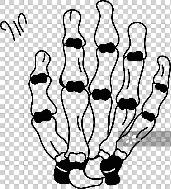 骷髅手图片素材