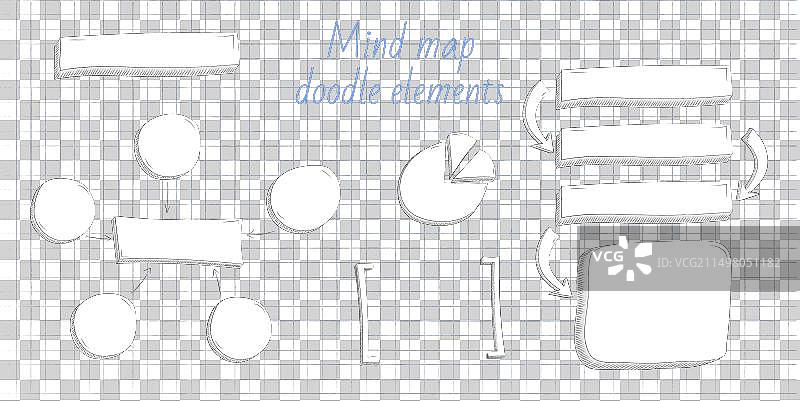 手绘思维导图空白流程图草图图片素材