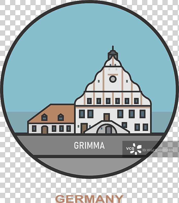 德国的格里玛城镇图片素材