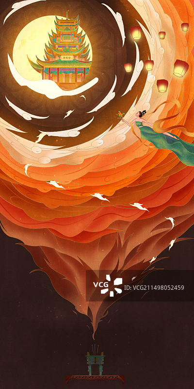 中秋祭月图片素材