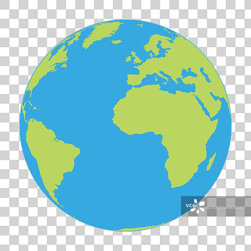 地球仪 - 行星上的世界地图与大陆图片素材
