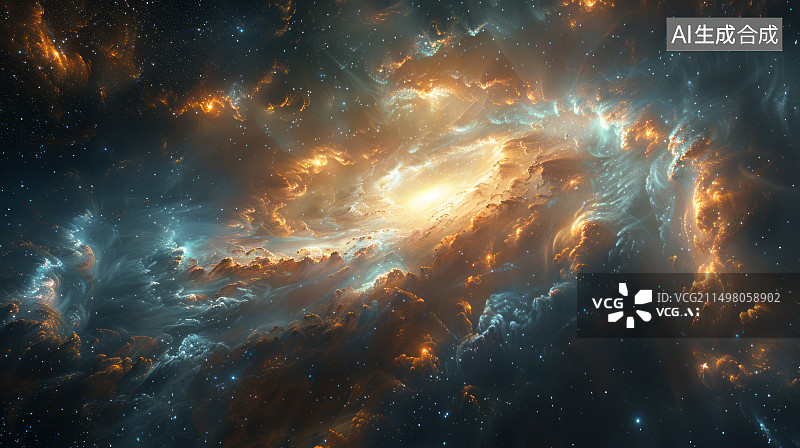 【AI数字艺术】宇宙太空中的星系星空背景图片素材