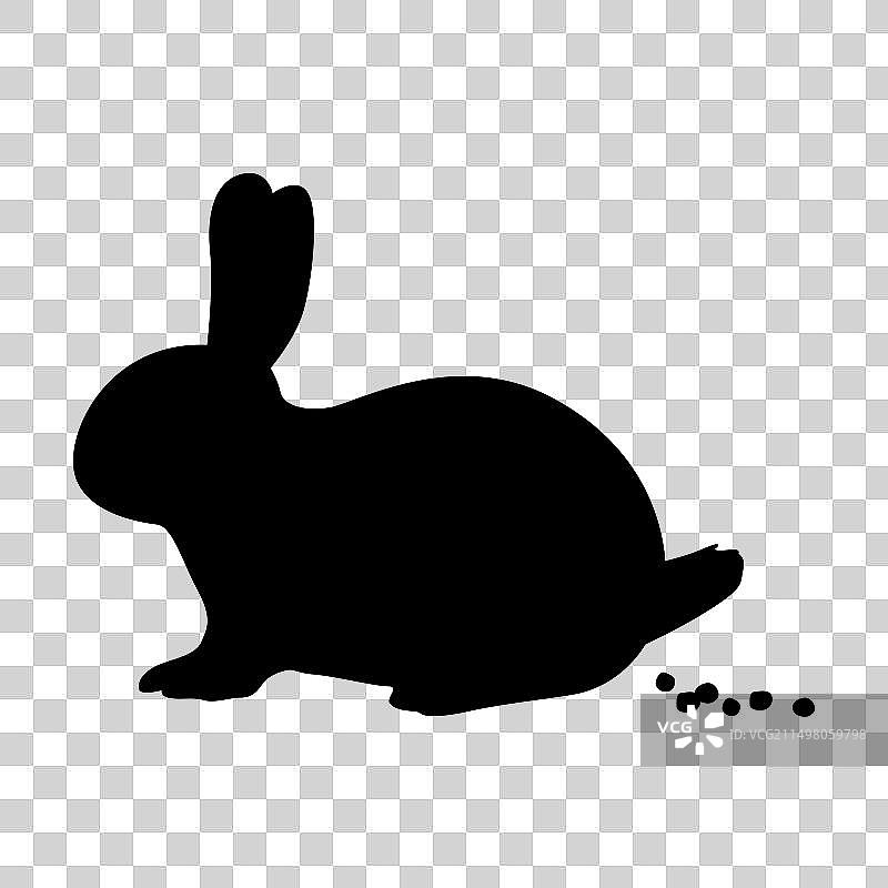 兔子便便动物标志图片素材