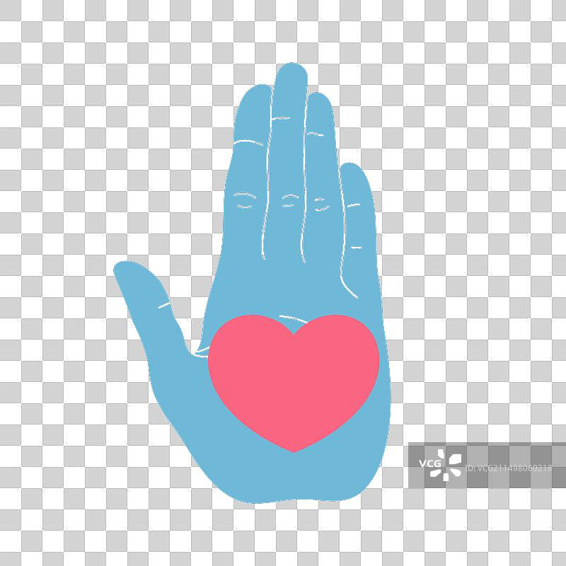 掌心上的红心图片素材