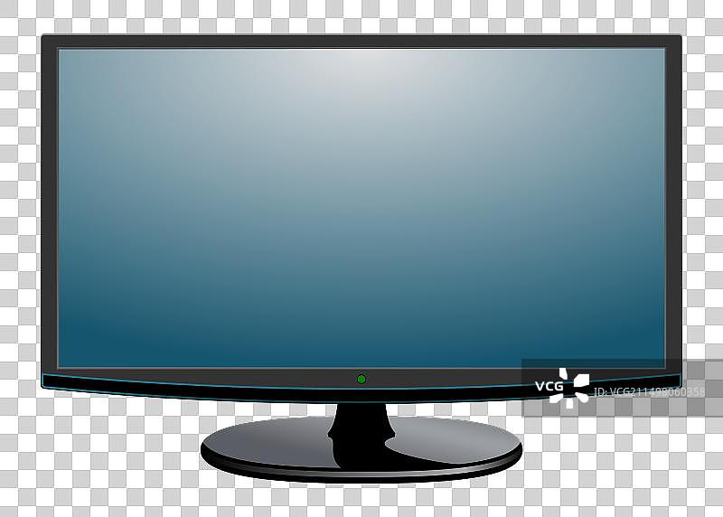 背景上的独立电视监视器图片素材