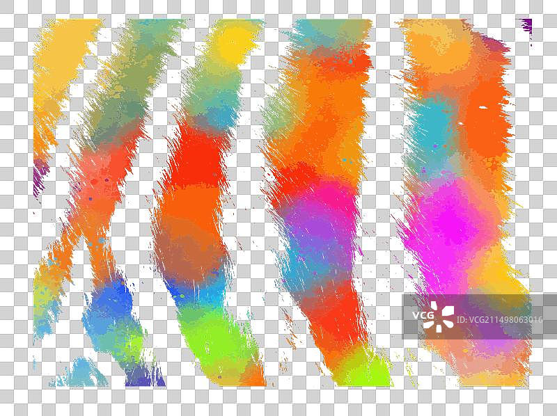 彩色斑马或老虎皮毛背景图片素材