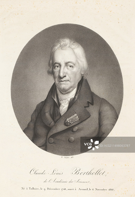 法国化学家克劳德·路易·贝托莱插图图片素材