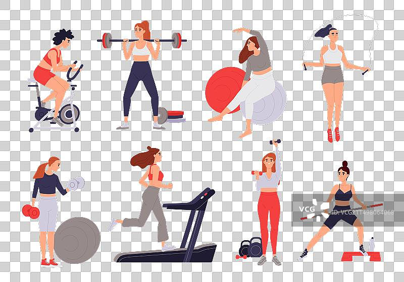 健身房女性套装图片素材