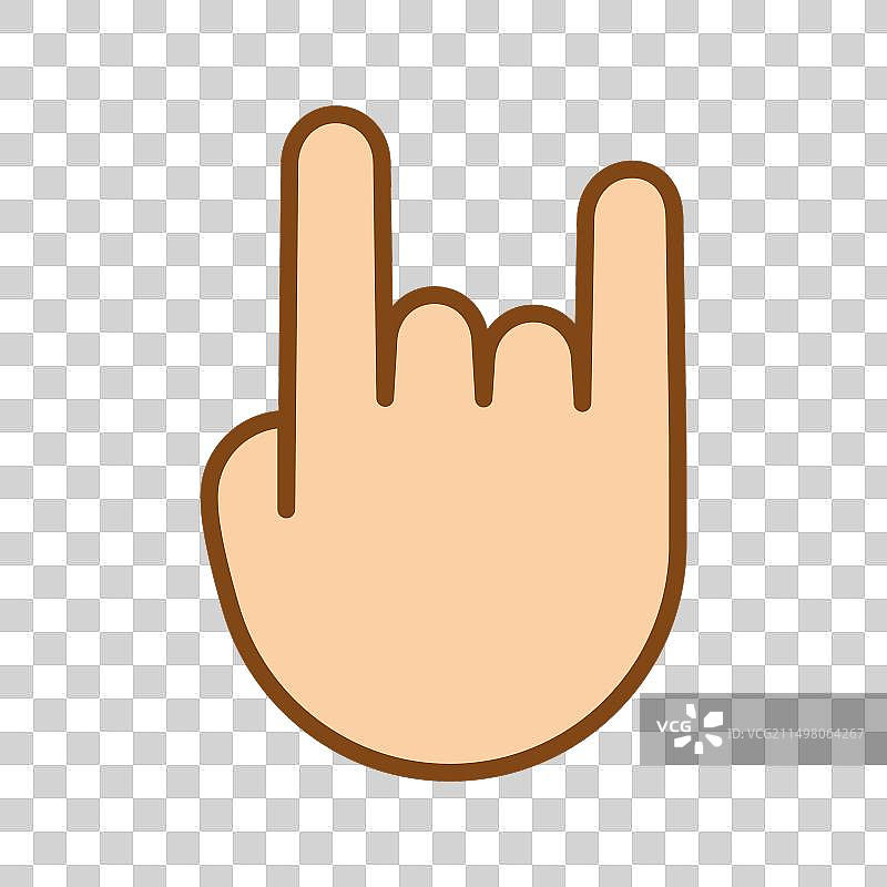 重金属摇滚手势图标图片素材