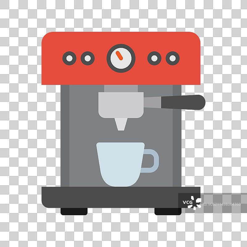 专业咖啡机正面图图片素材