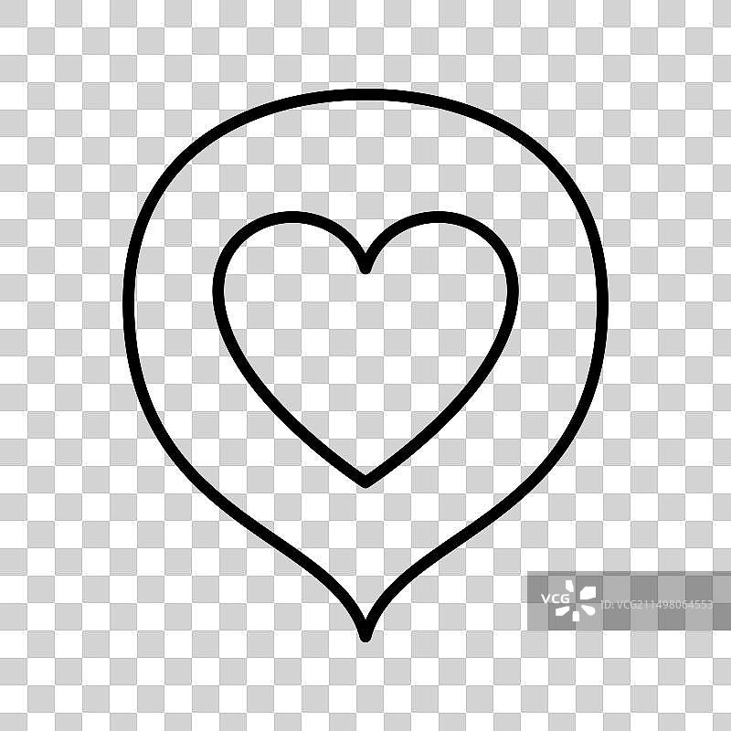 语音气泡图标爱心符号图片素材