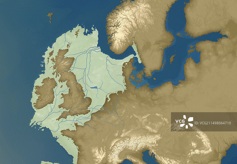 史前多格兰地区插画图片素材