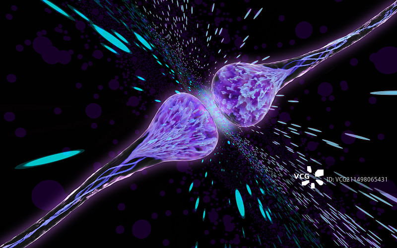 神经突触，图示图片素材