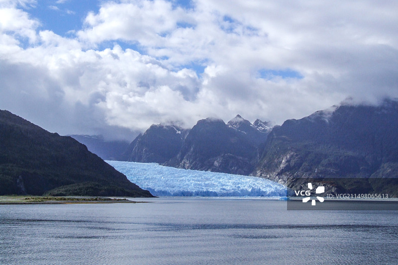 智利圣拉斐尔冰川末端图片素材