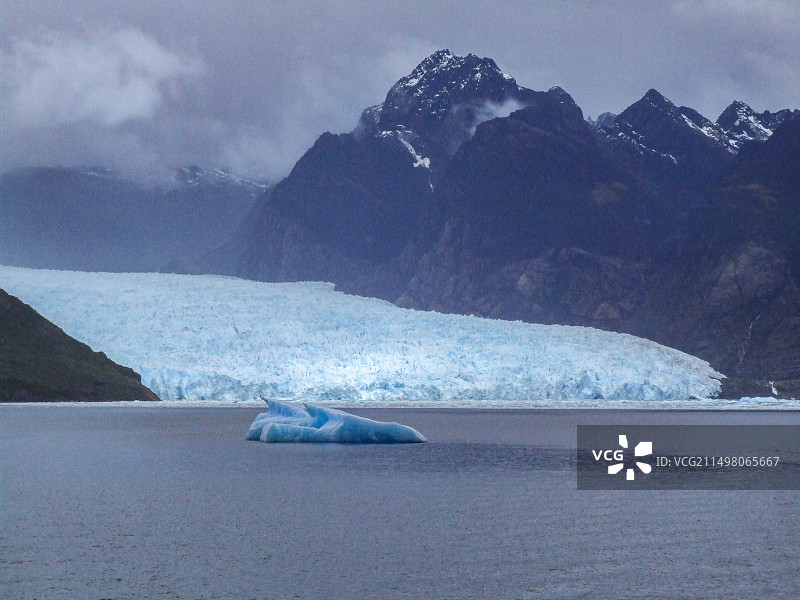 智利圣拉斐尔冰川末端图片素材