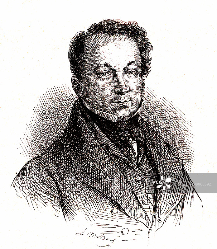 法国生理学家弗朗索瓦·马让迪插图图片素材