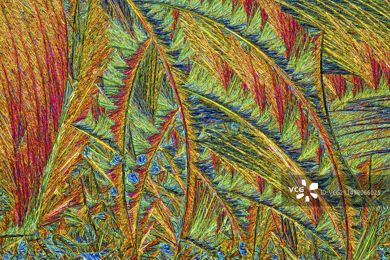 去除老茧的晶体，光学显微照片图片素材