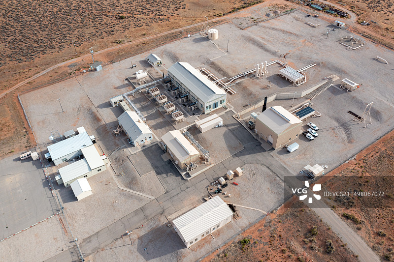 美国犹他州压缩机站鸟瞰图图片素材