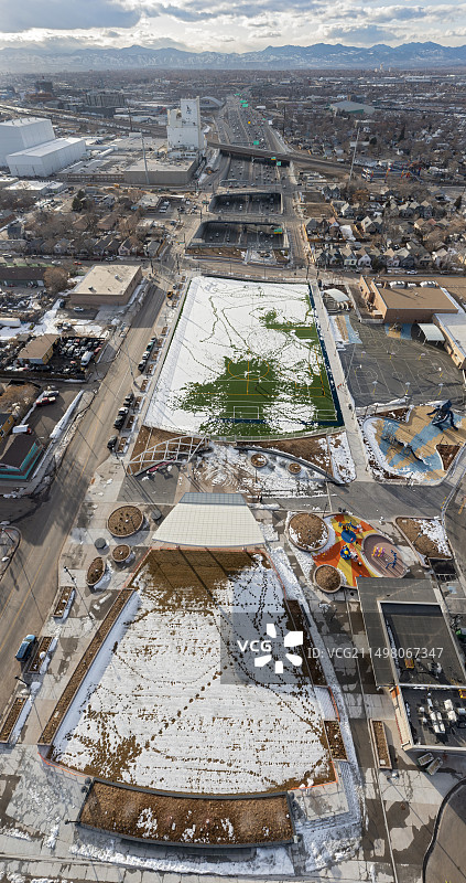 美国科罗拉多州丹佛市高架公园鸟瞰图片素材