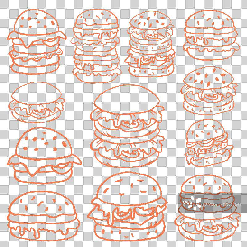 汉堡包合集图片素材