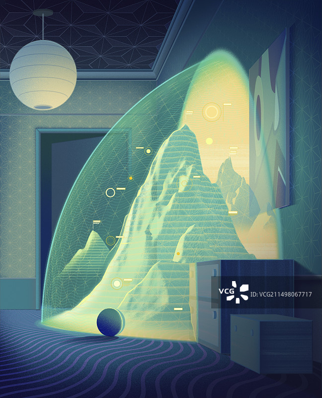全息概念插图图片素材
