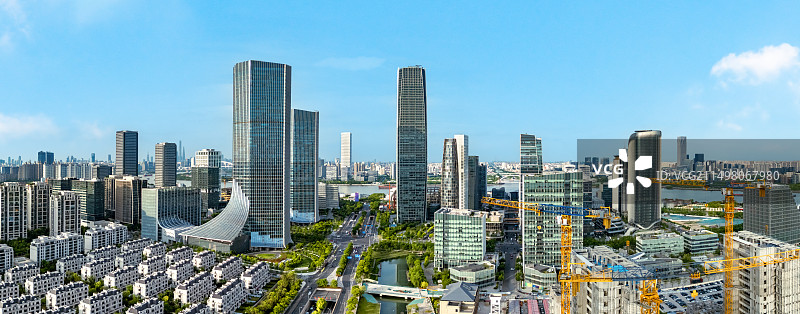 上海徐汇滨江西岸大场景日景图片素材