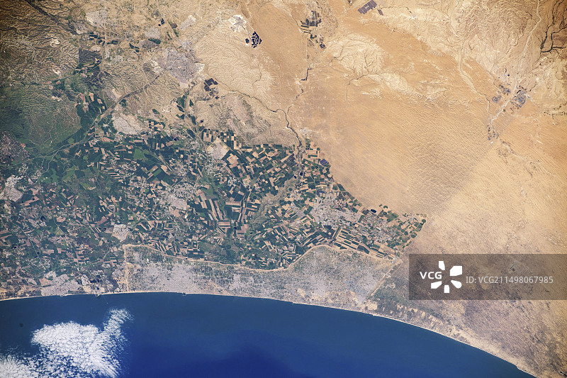 2020年加沙地带国际空间站图像图片素材