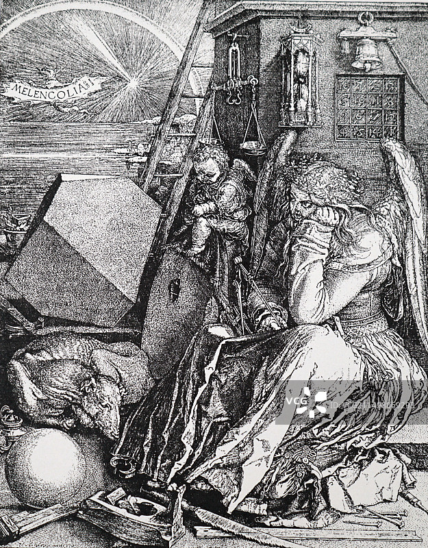 忧郁症插图图片素材