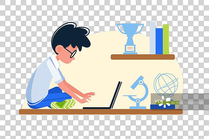 居家学习图片素材