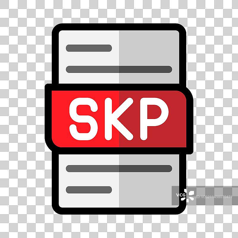 SKP文件类型扁平风格图标文档文件格式图片素材