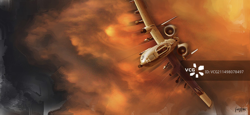A-10“雷电”攻击机插图图片素材
