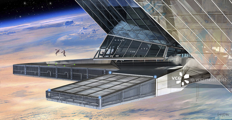 空间站着陆平台，插图图片素材