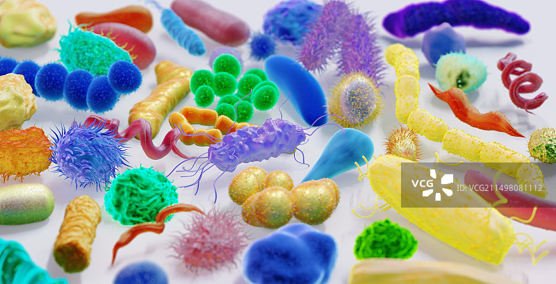各种细菌，图示图片素材
