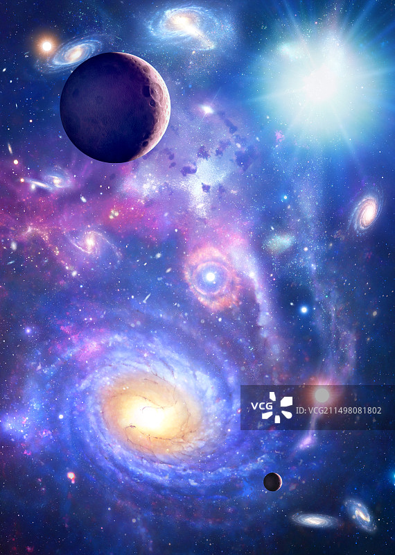 太空概念插画图片素材