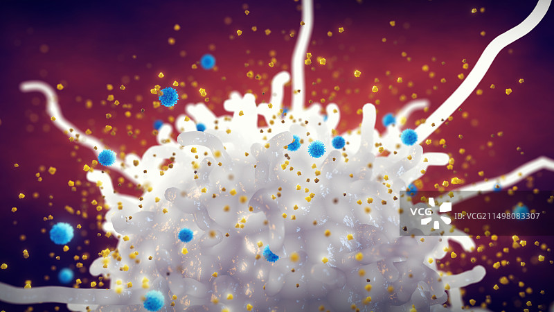 细胞因子风暴示意图图片素材